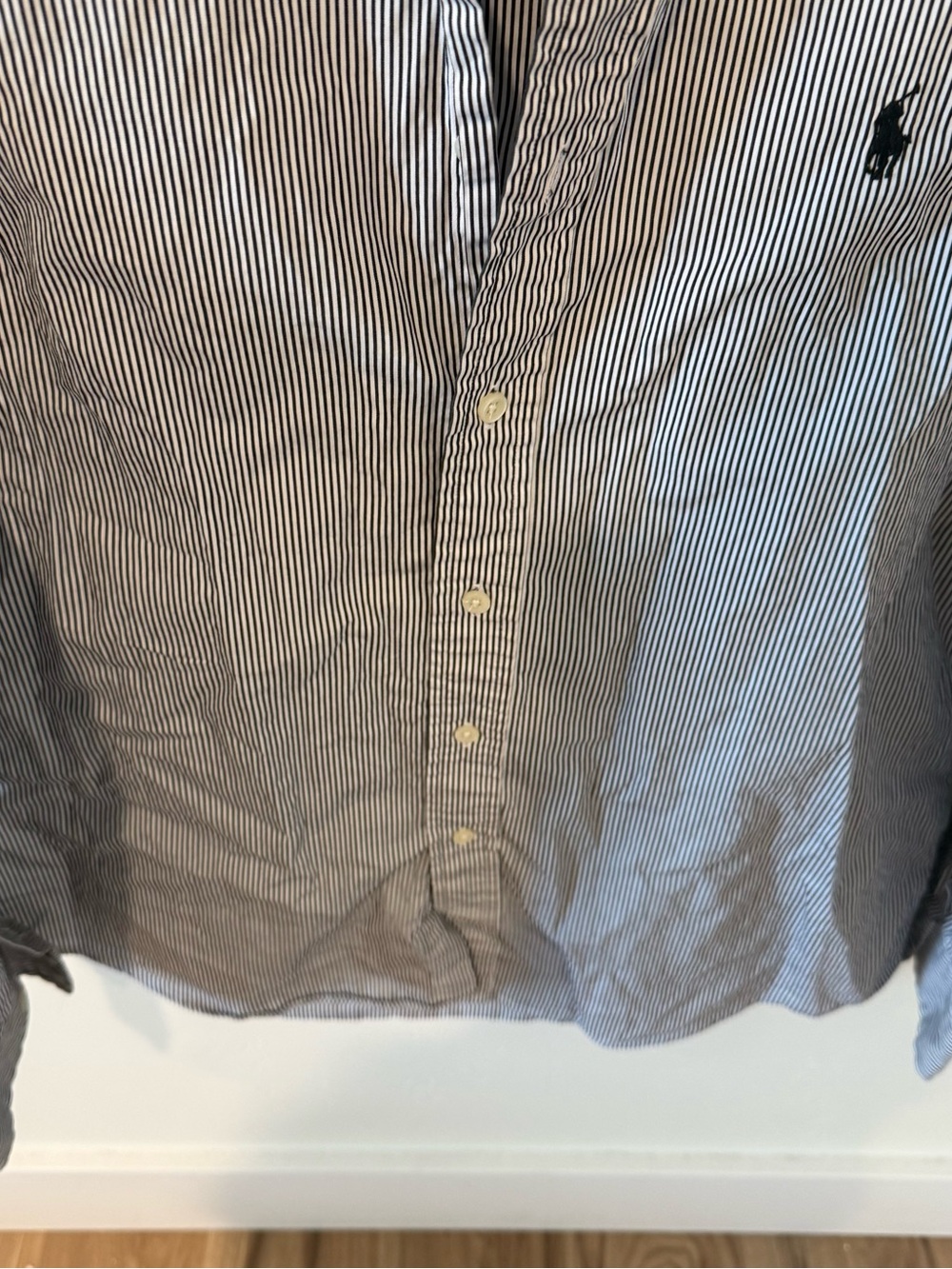 Ralph Lauren Men’s Blue/White Stripe Button-Down Shirt Medium Preppy Business - Picture 3 of 7